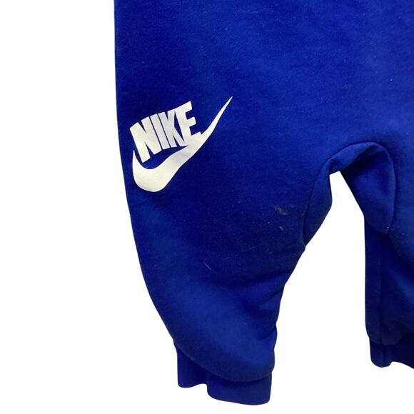 NIKE Toddler 12 Months One Piece Full Zip Cotton Blend Sleeper Hoodie Outfit - Picture 3 of 5